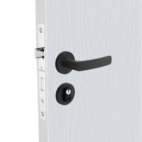 Fechadura Soprano Externa Pali Roseta Redonda 40Mm Preta