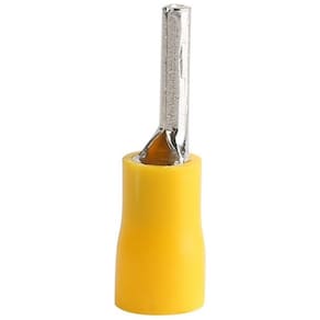 Terminal Pino Agulha Pre Isolado 4,0Mm A 6,0Mm Amarelo 100Un
