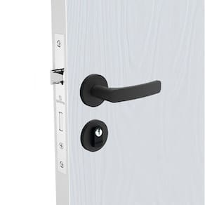 Fechadura Soprano Externa Pali Roseta Redonda 40Mm Preta