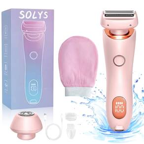 Barbeador elétrico WEERSHUN Solys Pro Glide Razor feminino 3.0 rosa