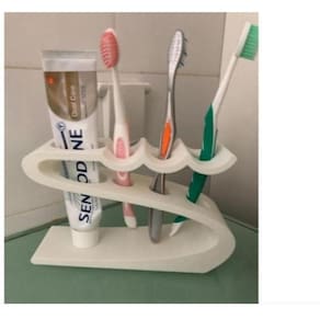 Suporte Para 3 Escovas E Pasta De Dente Super Prático