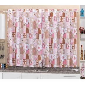 Cortina Para Cozinha Em Tecido Oxford Bule 2,40X1,50