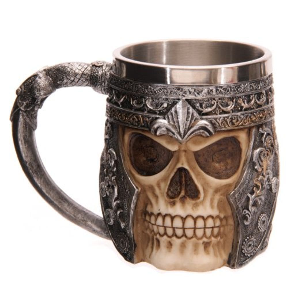 Caneca Caveira Viking Copo Choop Cerveja Crânio Rock Festa