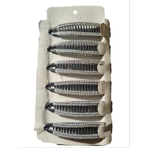 36 Presilhas Banana De Cabelo Preta Com Pedra Strass 15Cm
