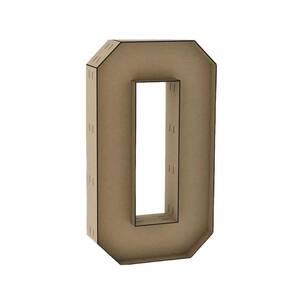 Número 0 Letra Caixa Grande Mdf 80Cm De Altura Decoração