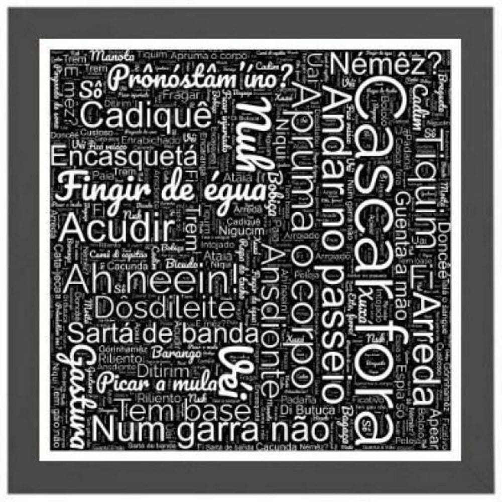 Quadro Quadrado Gírias De Mineiro 33X24Cm