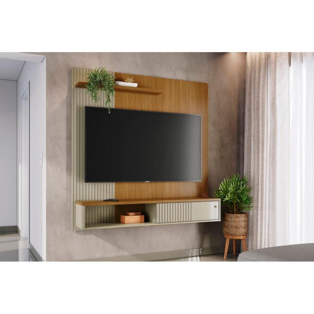 Painel Aurora para TV de até 65 polegadas - Cumaru Opala - Madetec