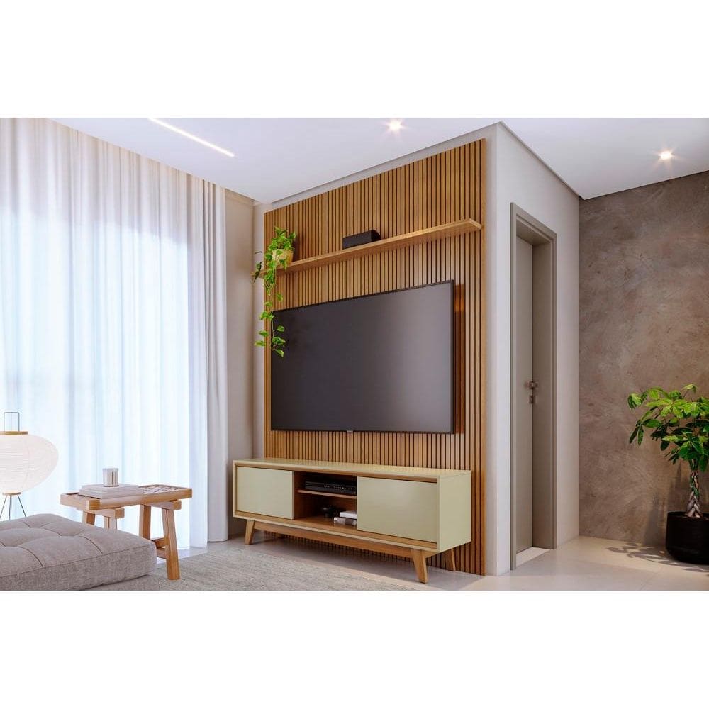 Painel Milo para TV de até 65 polegadas - Cumaru Opala - Madetec