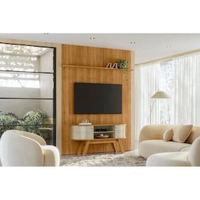 Rack com Painel New Silverstone Para TV até 65 Polegadas - Cumaru Opala - Madetec