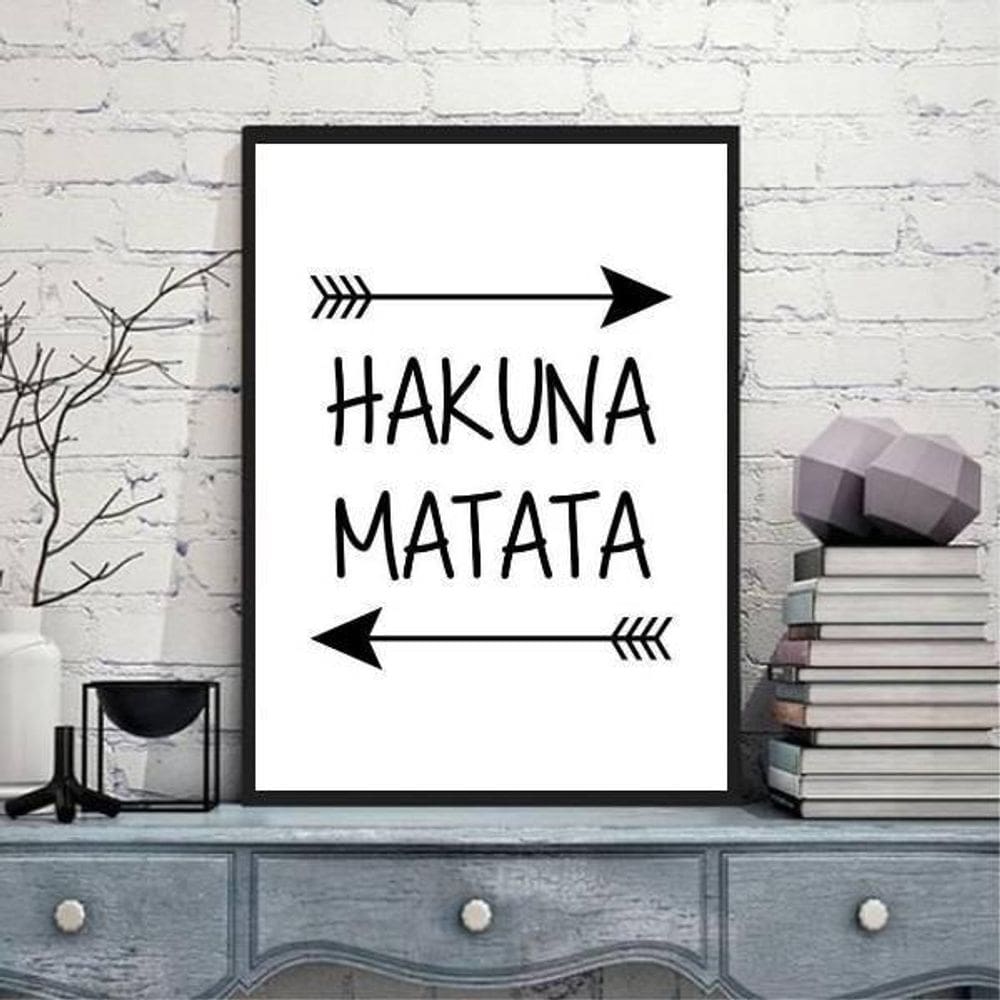 Quadro Frase Hakuna Matata 24X18Cm