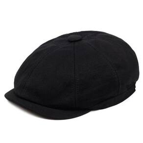 Boina Inglesa Peaky Blinders Preto Tamanho M - Em Algodão
