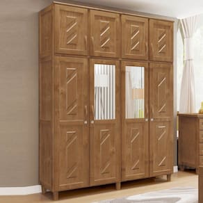 Guarda-Roupa 8 Portas 3 Gavetas Grécia Imbuia Madeira Pinus - Cavazotto