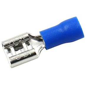 1000Un Terminal Fêmea Faston Pré-Isolado 1,5Mm A 2,5Mm Azul