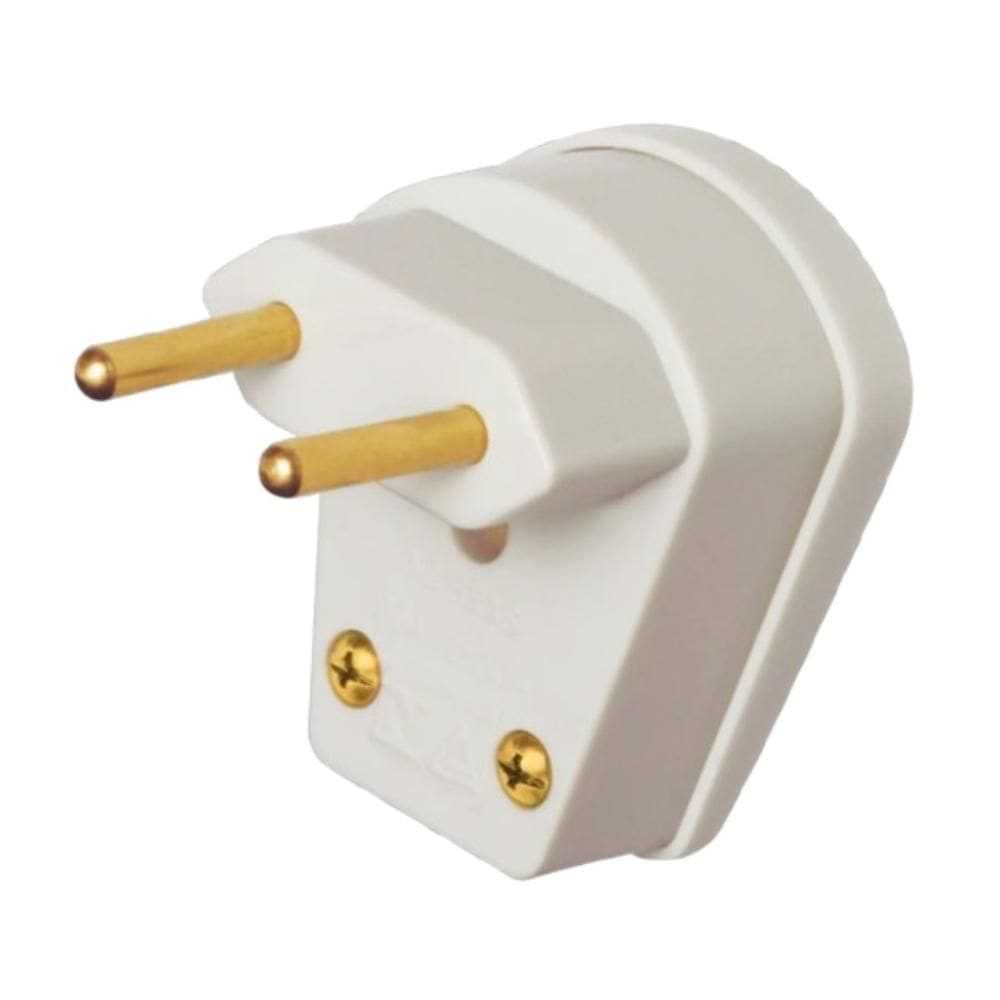 Plugue 2P Sobrepor 90º com Prensa Cabo Fame 10A 250V~ Cinza