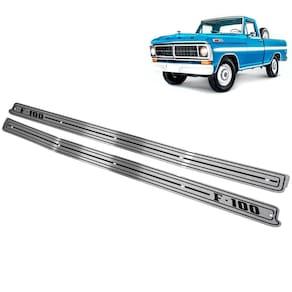 Soleira Friso Inox Porta F100 F1000 1972/1992 Logo Ford