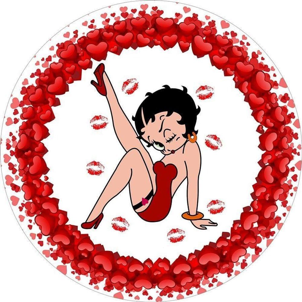 Painel Redondo 3D Sublimado Betty Boop Frd-6089