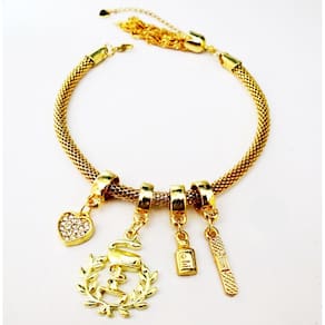 Pulseira Farmácia Remédio Bandaid Folheado A Ouro 18k