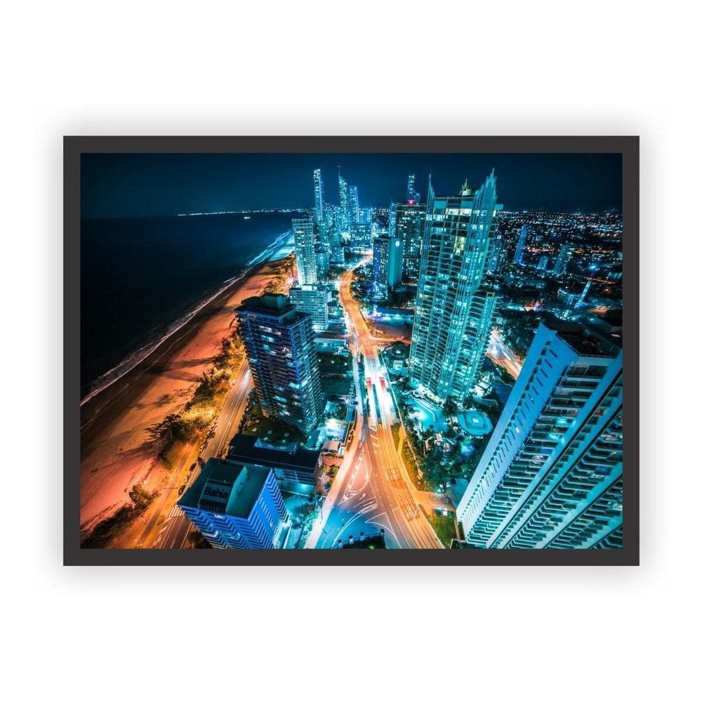 Quadro Decorativo Paisagens Variadas Moldura Preta Mod 33