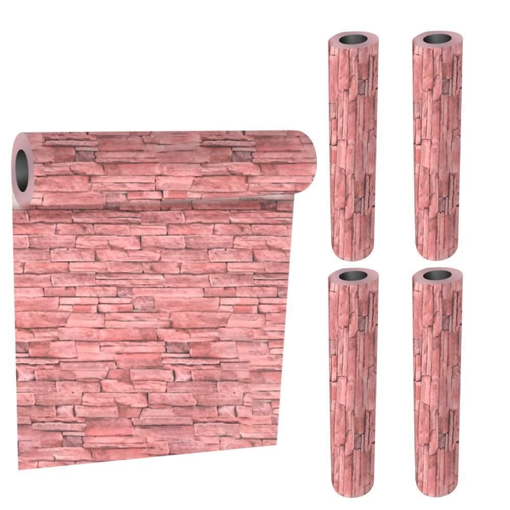 Papel de Parede Decorativo Adesivo Tijolo 4 Rolos 45cm x 5m - Rio Home