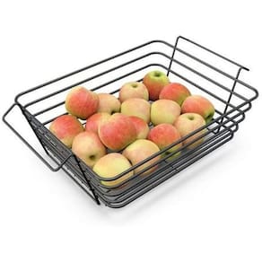 Fruteira Mesa Reforçada Organizador Prática Com Alça Black