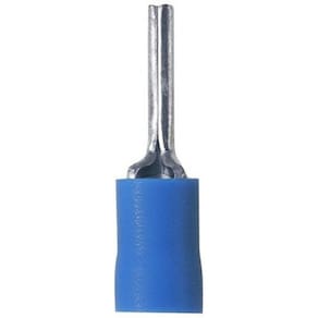 500Un Terminal Pino Agulha Pre Isolado 1,5Mm A 2,5Mm Azul