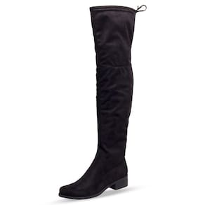 Bota Feminina Cano Longo Suede Strech Over Knee Bottero