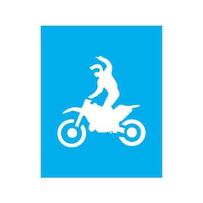 Stencil Tamako Homem Motocicleta - 20X25Cm - Ref 9368