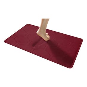 Tapete Macio Antiderrapante Soft 60 Cm X 80 Cm - Vinho
