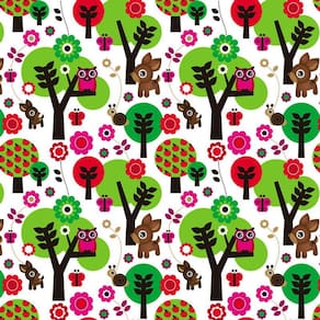 Papel De Parede Floresta Animais Adesivo Quarto Infantil
