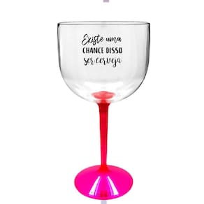 Kit 2 Taças Gin Bicolor Rosa Personalizadas Para Live