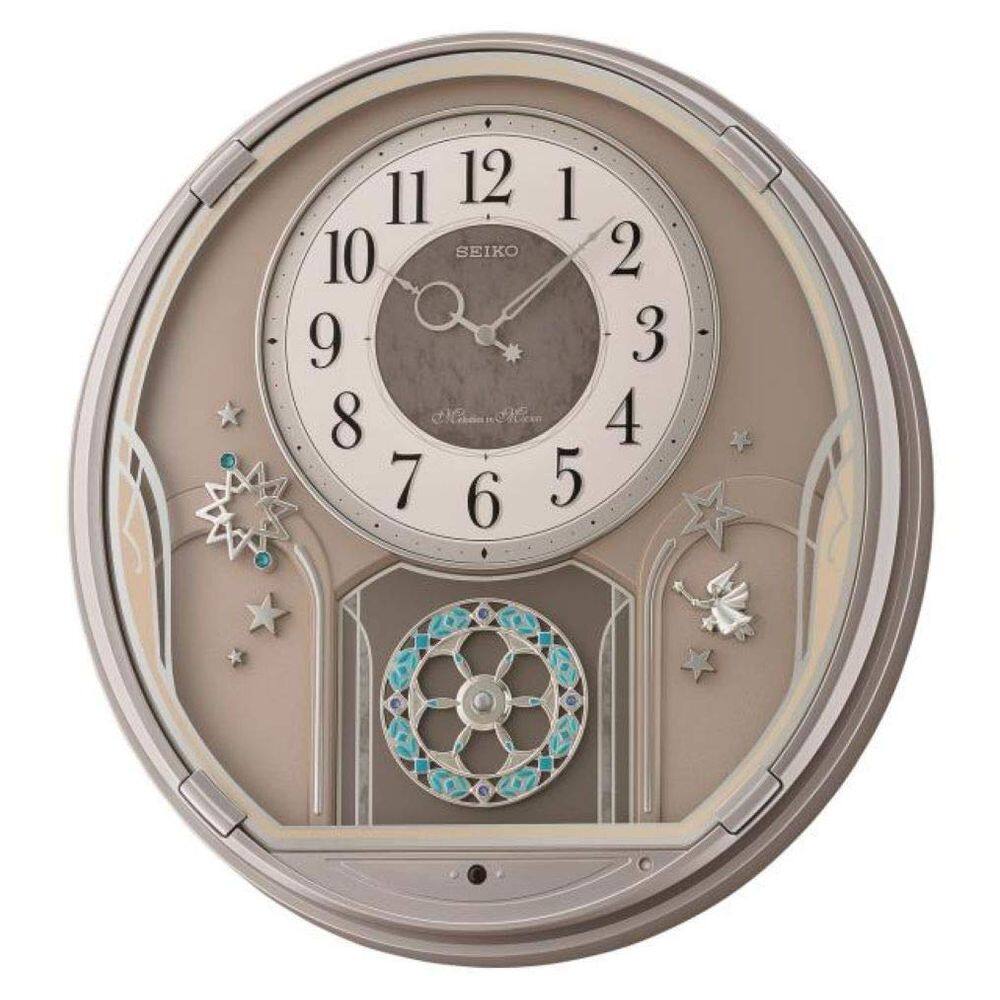 Relógio de parede Seiko Melodies in Motion Shooting Stars Brown