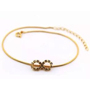 Pulseira Infinito Folheado A Ouro 18k Belíssima!