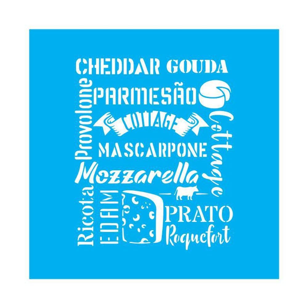 Stencil Tamako Queijo - 30X30Cm - Ref 9979