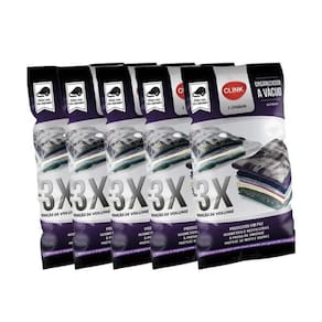 Kit 5 Sacos Organizadores De Roupas A Vácuo 50X60Cm - Clink