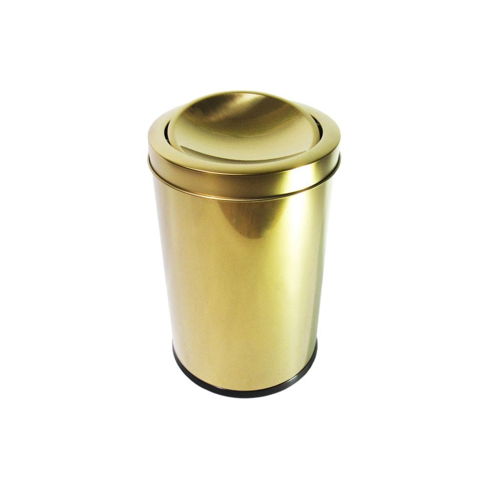 Lixeira Dourada 7,8L Basculante - By Fineza