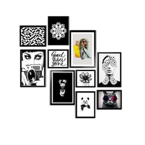 Kit 10 Quadros Moldura Contemporaneo Good Vibes Zone