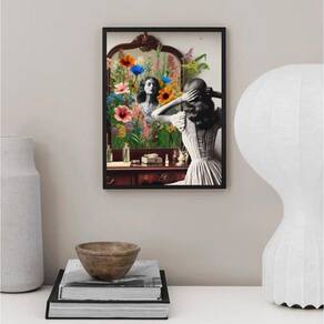 Quadro Decorativo Penteadeira Vintage 24X18Cm - Com Vidro