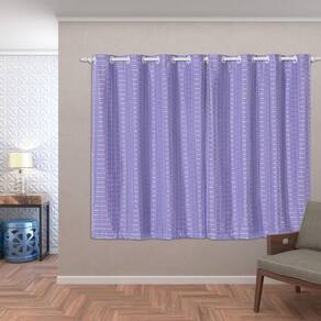 Cortina Blackout Pvc Voil Xadrez 2,80 X 1,60 Lilás