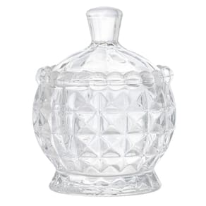 Potiche com Pé de Cristal Diamond 8,5cm - Lyor
