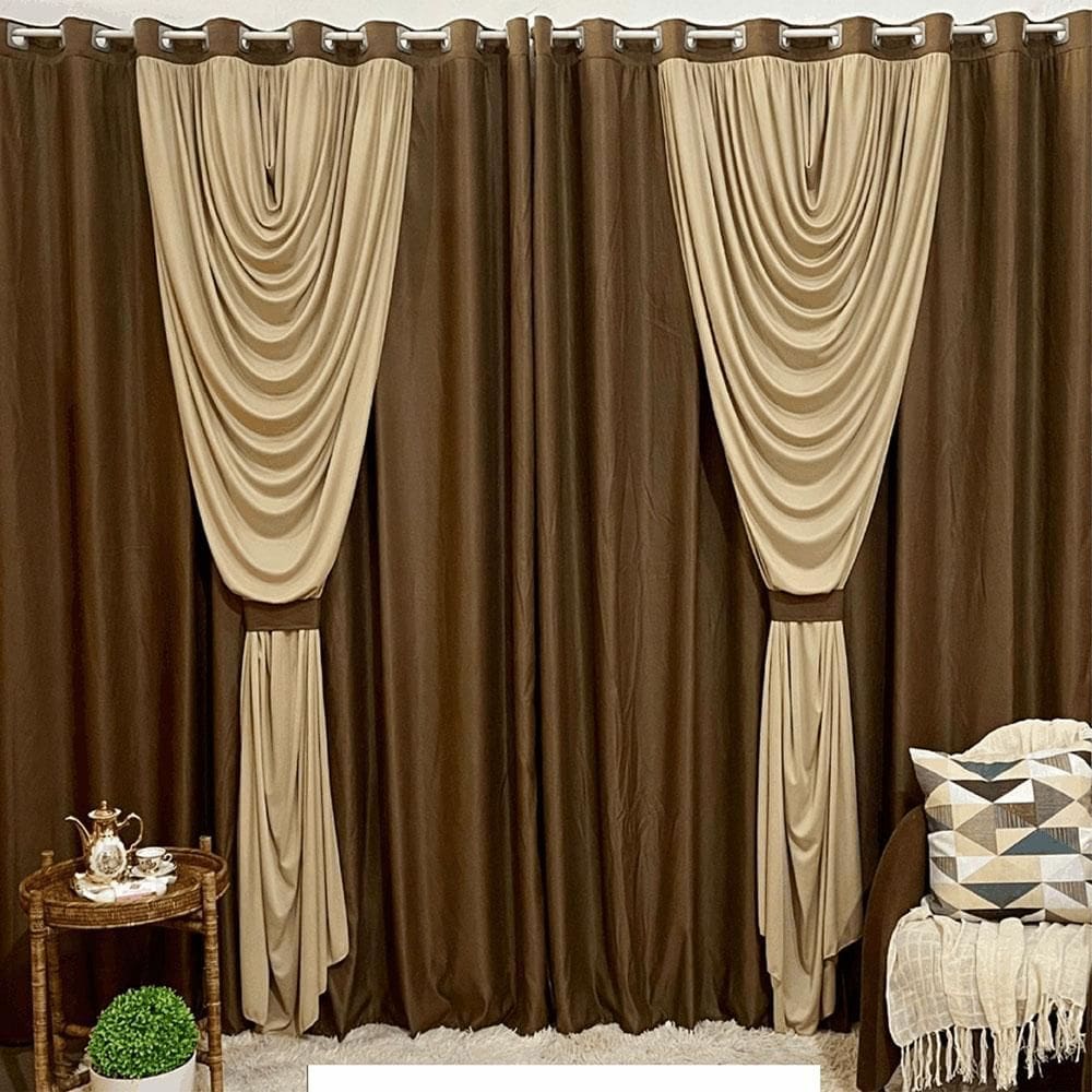 Cortina Dinamo 3 Metros Sala Quarto Para Varão - Tabaco