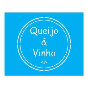 Stencil Tamako Queijo E Vinho - 20X25Cm - Ref B445
