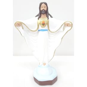 Imagem Gesso Maciço Pintura Artesanal 20 cm Evangelize