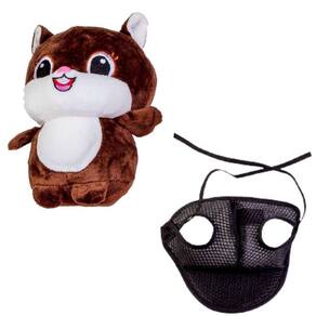Kit Boné E Pelúcia Esquilo Para Cães E Gatos - M