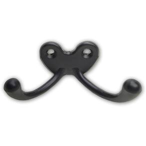 Cabide Duplo Preto Para Roupas Em Metal 8 Unidades