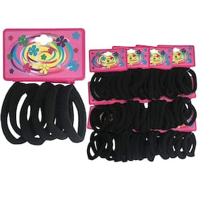 Kit 120 Elásticos Preto Xuxinha Para Cabelo Infantil