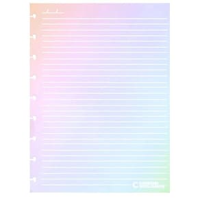 Refil Rainbow Colorido Pautado Médio Caderno Inteligente