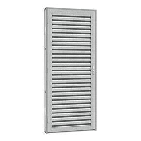 Porta De Aço Laminada Silver 71x215 R50 Abertura Esquerda Prata - Cinza