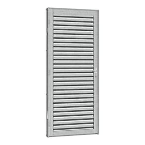 Porta De Aço Laminada Silver 71x215 R50 Abertura Direita Prata - Cinza