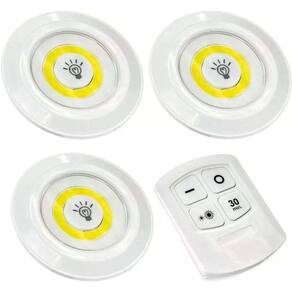 Luminária Lâmpada Led Spot Sem Fio Portátil Controle Remoto