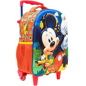 Mochila De Rodinha Mickey Mouse Vermelho Xeryus